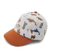 maximo - Kid's Mini Boy-Cap Dino Klettverschluss - Cap, Gr. 51 cm, grau (Wollweiß/Rehbraun)