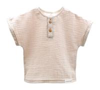 maximo - Kid's Mini Boy Hemd S/S - T-Shirt, Gr. 110, beige (BeigeMelange)