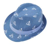 maximo - Kid's Mini Boy Trilby Boat - Hut, Gr. 49 cm, blau (Denim)