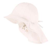 maximo - Kid's Mini Girl-Flapper mit Schleife - Cap, Gr. 49 cm, weiß (Wollweiß)