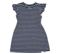 maximo - Kid's Mini Girl Kleid A-Linie Jersey Flügelärmel - Kleid, Gr. 110-116, blau (DarkNavy/White)