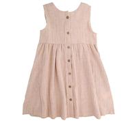 maximo - Kid's Mini Girl-Kleid Musselinstoff Bestickt - Kleid, Gr. 122-128, rosa (Beigemeliert)