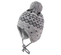 maximo - Kid's Mini-Mütze Jacquard Norweger - Mütze, Gr. 45 cm-47 cm 45-47 cm, grau (MetalMelange)
