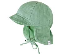 maximo Mini Schildmütze Musselinstoff Nackenschutz Bindeband GOTS-45 - Kindermode : Jungen