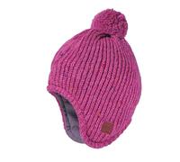maximo - Kid's Mütze Rippe Mit Zopf - Mütze, Gr. 47 cm-49 cm 47-49 cm, rosa (DarkPinkMelange)