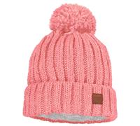 maximo - Kid's Mütze Rippe mit Pompon und Fleecefutter - Mütze, Gr. 49 cm-51 cm 49-51 cm, rosa (AshRose)