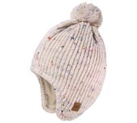 Strickmütze MAXIMO, Jungen, Gr. 49, beige (beigemeliert), Strick, Materialmix, meliert, Mützen Strickmütze, Wollanteil, gefüttert, Ohrenklappen, mit Bommel (37658628-49) beigemeliert