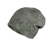 maximo Kids Wende-Beanie Dino/uni UV 50 - 55 / grüngrau-dino / 95% Baumwolle 5% Elasthan