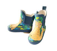 maximo Kindergummistiefel, Babygummistiefel aus Naturkautschuk, blau-grün mit Leopard (432031271005110, EU Schuhgrößensystem, Kleinkind, Herren, Numerisch, M, 22)