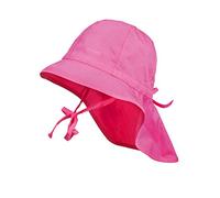 maximo Mädchen Mütze Hut mit Nackenschutz, Tunnelzug, UPF 30+, Gr. 47, Rot (fuchsia 57)