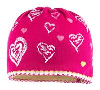 maximo Mädchen Mütze Strickmütze pink mit Herzen, Sommer-Mädchen-Kindermütze (49)