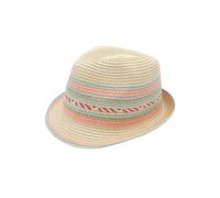 maximo Mavida Girls Trilby Strohhut Sommerhut Sonnenhut Kinderhut Mädchenhut Strandhut Kinder - Sommer Frühling-Sommer - 55 cm Hellbeige