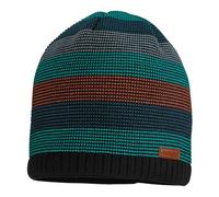 maximo Mini-Beanie für Jungen Herbst/Winter, mit Futter, randlos Blockringel, Made in Germany (DE/NL/SE/PL, Numerisch, 51, schwarz/Ozean Floor)
