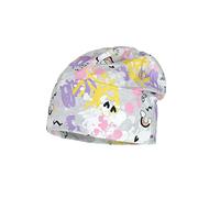 maximo MINI-Beanie, Mädchen, Graumeliert-Citrus, bedruckter Jersey, UV 50 (as3, Numeric, Numeric_53)