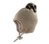 maximo MINI Boy-Inkamütze, Pompon 2-farbig, Vollfutter, Bindeband