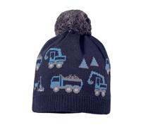 maximo - Mini Boy's Mütze mit Pompon - Mütze, Gr. 47 cm-49 cm 47-49 cm, blau (DarkNavy)