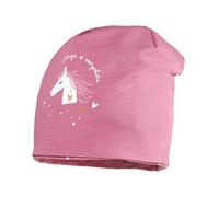 maximo Mini Girl-Beanie, Einhorn Reversible, Glow in The Dark Baumwolljersey