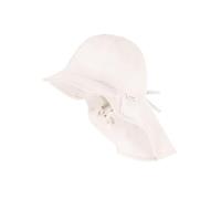 maximo - Kid's Mini Girl-Flapper mit Schleife - Cap, Gr. 53 cm, weiß (Wollweiß)