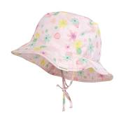 maximo MINI Girl - Hut, für Mädchen in rosa mit Blüten und Bindeband, mit Futter, UV 50, Made in Germany, Gr. 49