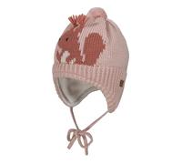maximo Mini Girl-Mütze, ausgenäht Intarsie Eichhörnchen, Pompon, Futter Made in Germany