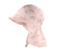 maximo MINI Girl-Schildmütze, Druck, Nackenschutz, Futter, Bindeband