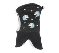 Maximo Mini Girl-Schlupfmütze Jacquard Einhorn Made in Germany, carbonmeliert, Gr. 49