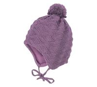 maximo MINI-Mütze Struktur ausgenäht Pompon Made in Germany Merino