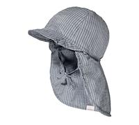 maximo Schirmütze mit Nackenschutz Ringel 47 anthrazit