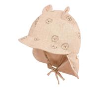 maximo Musselin-Schirmmütze mit Nacken- und UV-Schutz Ohren 45 beige/braun