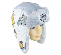 MaxiMo Parkamütze, in silber/babyblau mit Fell, Prints und Label vorn, Gr. 49