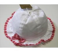 MaxiMo Premium Class Hütchen mit Band, Krempe und Spitze in weiß Gr. 45