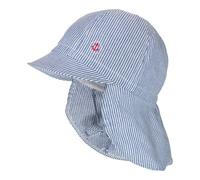 maximo Schirmmütze mit Nackenschutz Ringel 47 blau/weiß