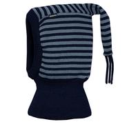 maximo Twotone Stripes Schlupfmütze Mütze Kindermütze Strickmütze Wintermütze Streifenmütze dunkelblau 55 cm