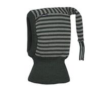 maximo Twotone Stripes Schlupfmütze Mütze Kindermütze Strickmütze Wintermütze Streifenmütze dunkelgrau 53 cm