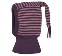 maximo Twotone Stripes Schlupfmütze Mütze Kindermütze Strickmütze Wintermütze Streifenmütze Kinder - Made in Germany mit Futter, Futter Winter Herbst-Winter - 47 cm Denim