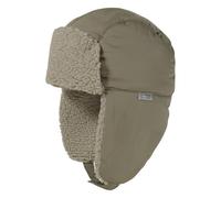 maximo Uni Teddy Fur Kids Fliegermütze Pilotenmütze Kindermütze Chapka Wintermütze Kinder - Made in Germany mit Ohrenklappen, Futter Herbst-Winter Winter - 51 cm Oliv