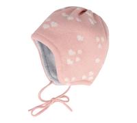 maximo Winter-Strickmütze Herzen 35 rosa/natur