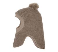 maximo Wollfleece-Schlupfmütze mit Bommel 49 braun melange fleece