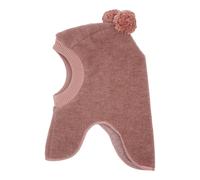 maximo Wollfleece-Schlupfmütze mit Bommel 53 rosa melange fleece