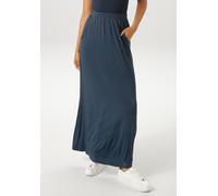Maxirock ANISTON CASUAL, Damen, Gr. 34, marine, Single Jersey, Obermaterial: 95% Viskose, 5% Elasthan, unifarben, figurumspielend knöchelfrei, Röcke Maxirock, im Marine Look (61719521-34) marine