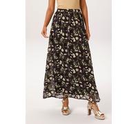 Maxirock ANISTON CASUAL, Damen, Gr. 42, schwarz, hellgrün, grün, wollweiß, gelb, türkis, orange, lavendel, rosa, Georgette, Obermaterial: 100% Polyester. Futter: 100% Polyester, bedruckt, geblümt, aus