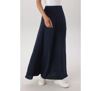 Maxirock ANISTON SELECTED, Damen, Gr. 40, blau (marine), Web, Obermaterial: 100% Polyester, unifarben, figurumspielend knöchelfrei, Röcke Maxirock, bequemer Gummizugbund im Rücken - NEUE KOLLEKTION (6