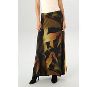 Maxirock ANISTON SELECTED, Damen, Gr. 42, schwarz (camel, schwarz, beige, terra, senfgelb, schwarz, oliv), Netz, Obermaterial: 95% Polyester, 5% Elasthan. Futter: 95% Viskose, 5% Elasthan, bedruckt, g