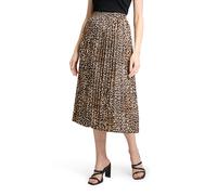 Maxirock BETTY BARCLAY "Damen mit Gummizug", Damen, Gr. 46, beige (beige, schwarz), Obermaterial: 100% Polyester, figurumspielend lang, Röcke Maxirock, Falten (20967866-46) beige, schwarz