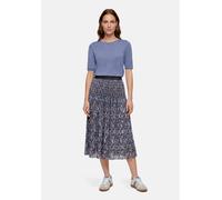 Maxirock BETTY BARCLAY "Damen mit Gummizug", Damen, Gr. 46, blau (blau, braun), Obermaterial: 100% Polyester, figurumspielend lang, Röcke Maxirock (75206604-46) blau, braun