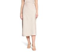 Maxirock BETTY BARCLAY "Damen unifarben", Damen, Gr. 44, grau beige, Satin, Obermaterial: 100% Polyester, ausgestellt lang, Röcke Maxirock (88902530-44) grau beige