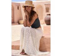 Maxirock BUFFALO, Damen, Gr. 38, creme, Spitze, Obermaterial: 98% Polyamid, 2% Elasthan. Futter: 100% Polyester, unifarben, figurumspielend knöchelfrei, Röcke Maxirock (87524644-38) creme
