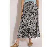 Maxirock CECIL, Damen, Gr. L (42), schwarz, Stoff, 100% Viskose, geblümt, normal wadenlang, Röcke Maxirock, Elastikbund mit Tunnelzug (78673036-L) schwarz