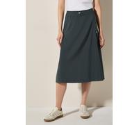 Maxirock CECIL, Damen, Gr. S (38), grün (slate khaki), Web, 66% Baumwolle, 30% Polyester, 4% Elasthan, unifarben, comfort fit wadenlang, Röcke Maxirock, in Unifarbe (84339534-S) slate khaki