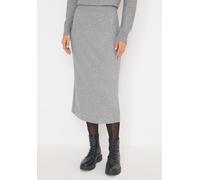 Maxirock CECIL, Damen, Gr. XL (44), sporty grau melange, Stoff, 33% Polyester, 31% Polyacryl, 24% Baumwolle, 12% Nylon, unifarben, normal wadenlang, Röcke Maxirock, mit Schlitz (12334614-XL) sporty gr